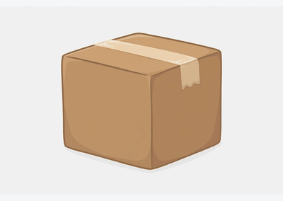 Standard cardboard shipping box